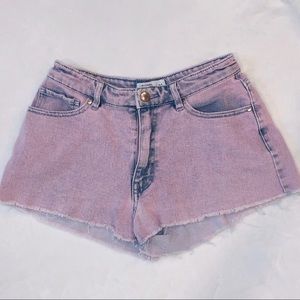 Tinsel Lavender Pink Acid Washed Shorts Size 25
